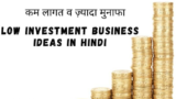 Low Investment Business Ideas In Hindi